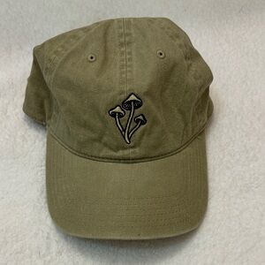Mushroom Embroidered Khaki Cap